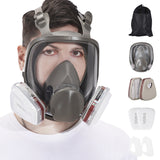 6800 Full Face Respirator Mask with Dual Filters for Painting Sanding