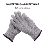 2Pairs Cut Resistant Work Gloves Anti Slip Safety Hand Protection