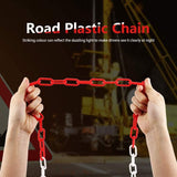 Plastic Warning Barrier Chain 25m Red White Durable Safety Control