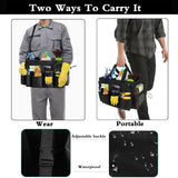 Large Capacity Cleaning Tool Storage Bag Oxford Cloth Organizer for Warehouse Use