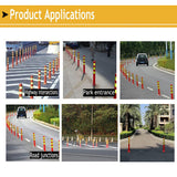 Plastic Safety Traffic Cones Impact Resistant Road Warning 2PCS