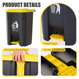 100L Pedal Trash Can with Lid Large Capacity Durable