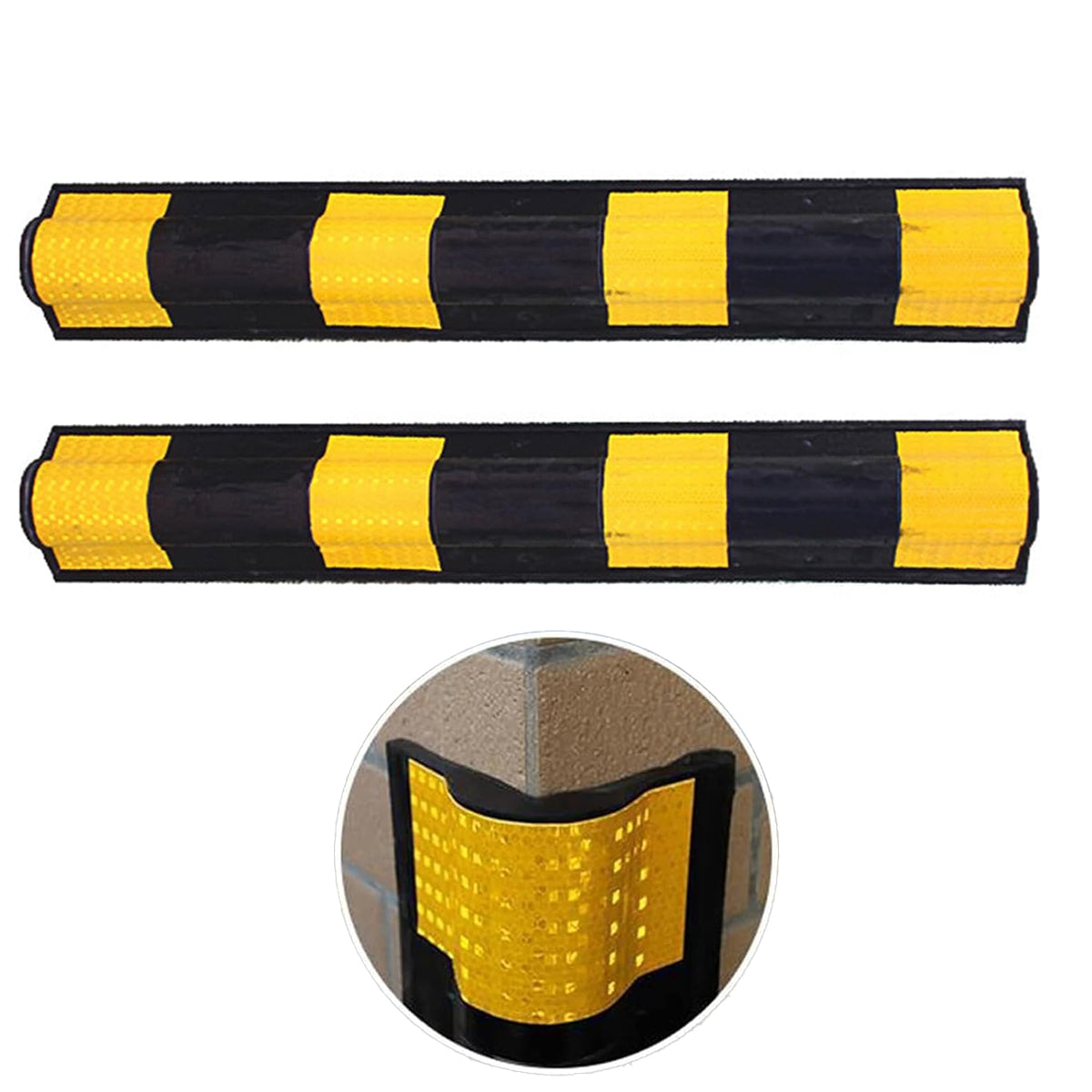 Product Title 2PCS Heavy-Duty Parking Lot Corner Protectors with Reflective Strips