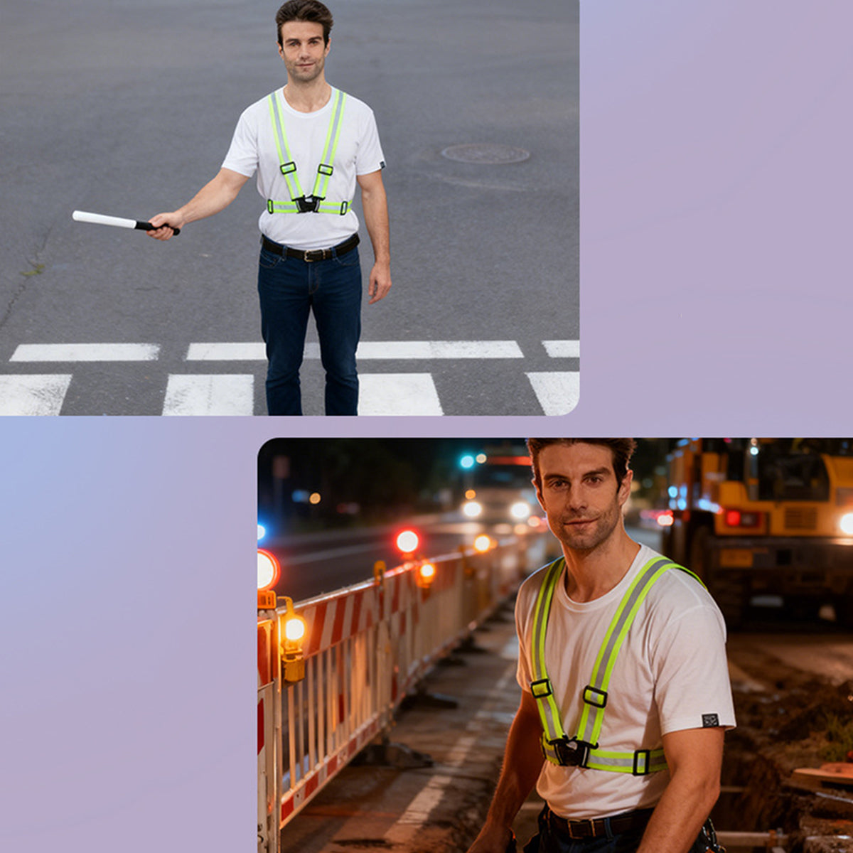 Reflective Shoulder Strap Safety Vest High Visibility for Warehouse Use