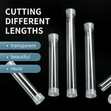Transparent PC Packaging Tube with Lid Plastic Storage Tube 20PCS