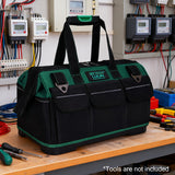 Multifunction Tool Bag 52cm Portable Large Capacity Work Tote with Hard Bottom