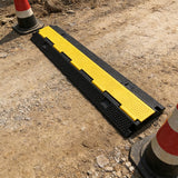 Slotted Rubber Speed Bump with Flip Cover Reflective Modular Design