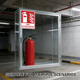 2PCS Fire Extinguisher PVC Safety Warning Sign for Warehouse Building Use