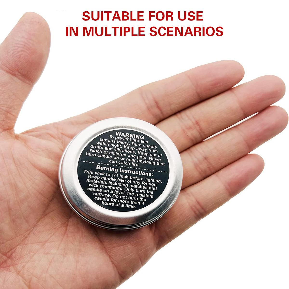 5 Rolls Candle Warning Stickers Durable Fire Safety Decals 2500PCS