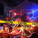 5PCS 100M Caution Warning Tape 75mm High Visibility Safety Barrier