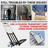 Portable Folding Hand Truck Lightweight Transport Trolley for Warehouse Use
