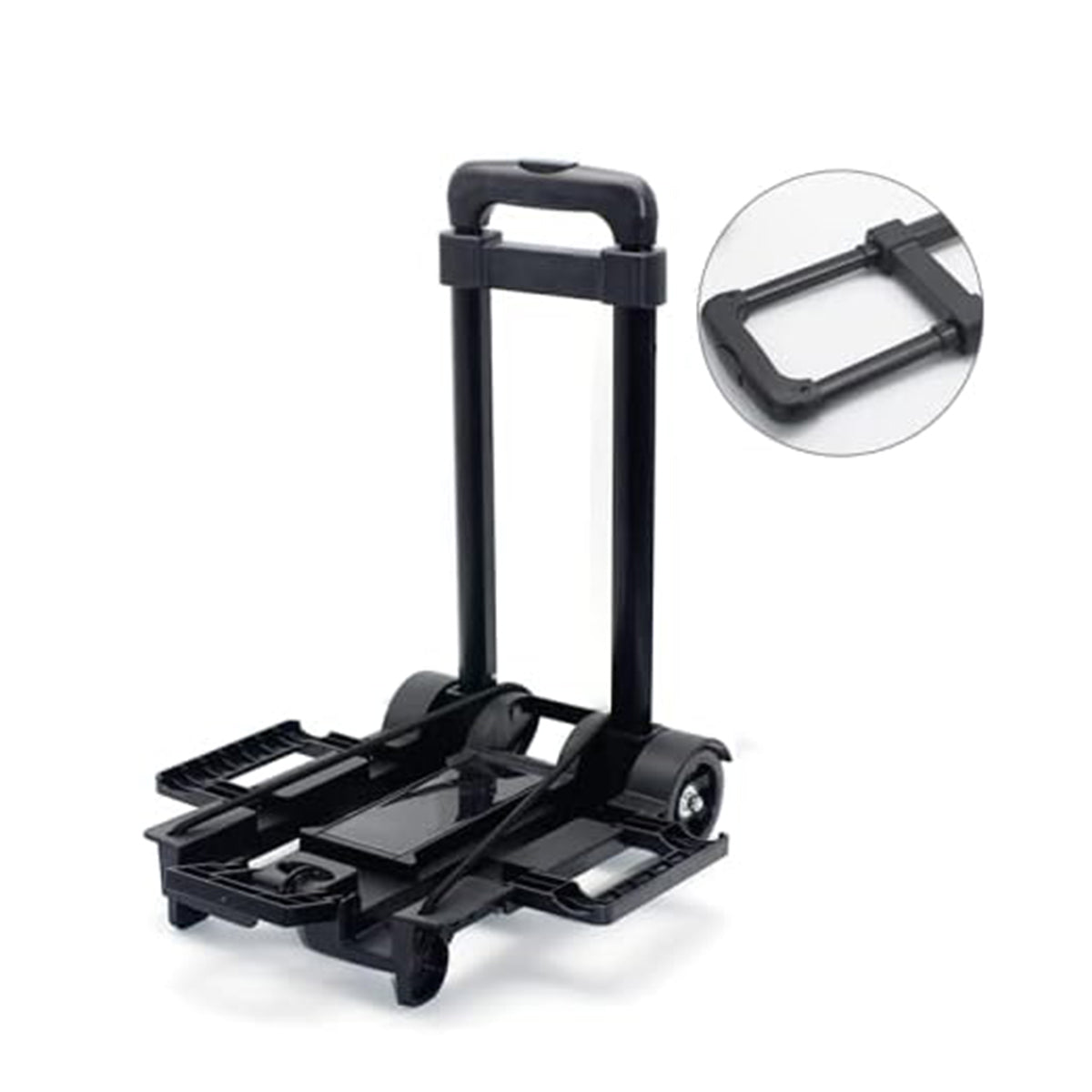 Foldable Two-Wheel Trolley Cart Portable Luggage Carrier for Warehouse
