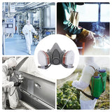 7PCS Respirator Mask Set Dual Filter Dust Protection Spray Paint