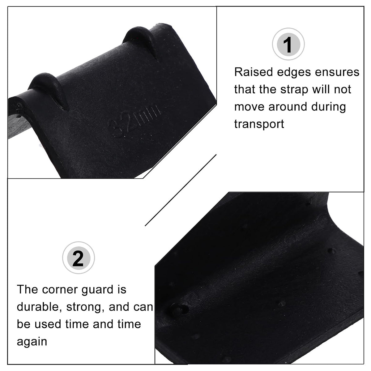 50PCS L-Shaped Packing Buckle Corner Protectors for Warehouse Strapping