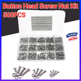 500PCS M3 M4 M5 Stainless Steel Hex Socket Head Bolts Screws Nuts Kit