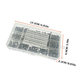 500PCS M3 M4 M5 Stainless Steel Hex Socket Head Bolts Screws Nuts Kit