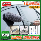 S/L Long Telescopic Feather Duster Extending Handle Grey