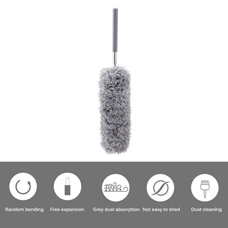 S/L Long Telescopic Feather Duster Extending Handle Grey