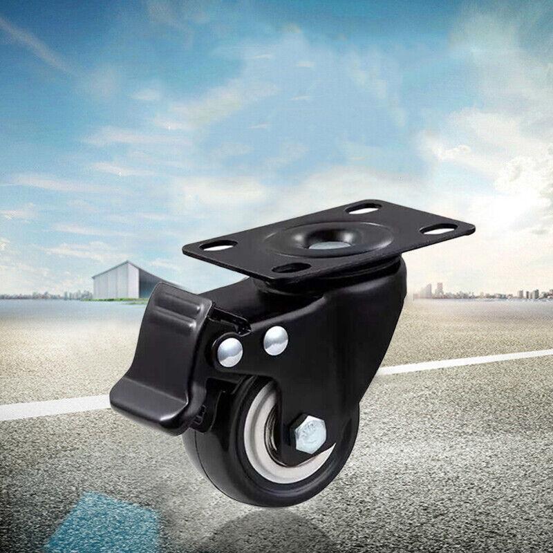 Heavy Duty 2" Swivel Castor Wheels with Brakes 4PCS for Warehouse Carts