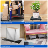 Heavy Duty Rolling Utility Cart Silent Portable Trolley for Warehouse Use