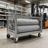 Folding Fence Vehicle Metal Mesh Cart for Warehouse Transport
