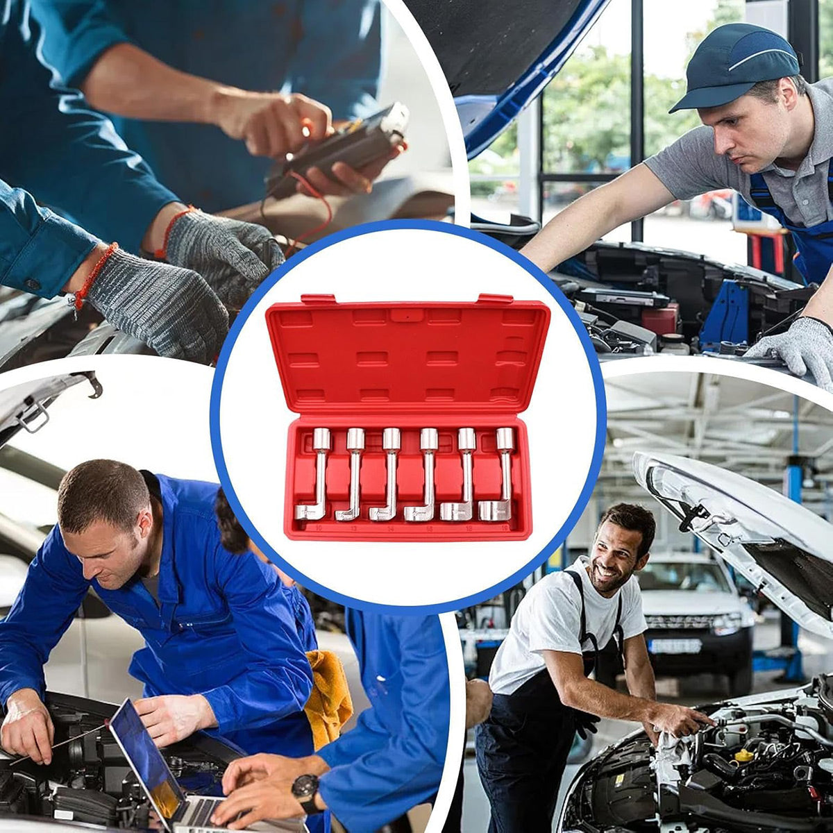 6PCS L-Shaped Hex Wrench Set CR-MO Steel for Car Repair