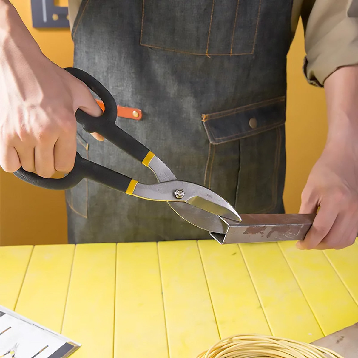 10" Tin Scissors Manual Steel Cutting Metal Shear Cutter