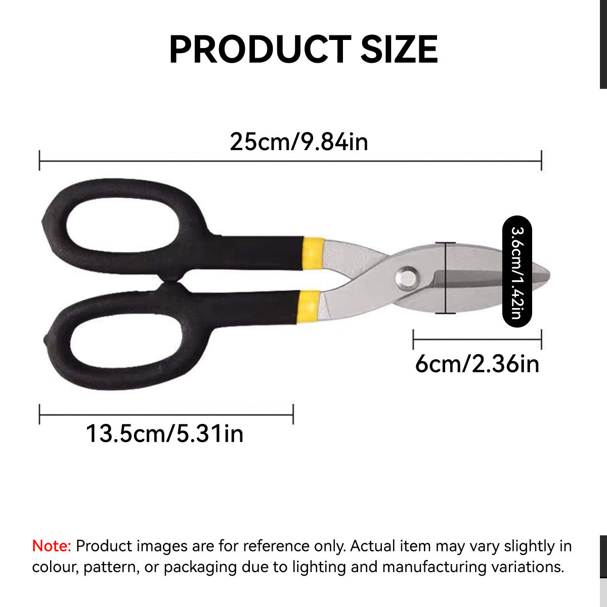 10" Tin Scissors Manual Steel Cutting Metal Shear Cutter