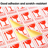 640PCS Fragile Shipping Labels 5×4cm Self Adhesive Carton Warning Stickers