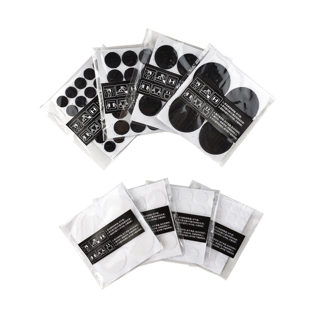 Strong Sticky Round Self Adhesive Velcro Dots DIY Bond Tape No Mark Fasteners