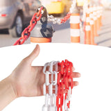 Plastic Warning Barrier Chain 25m Red White Durable Safety Control