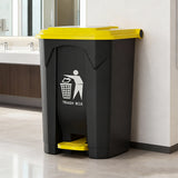 100L Pedal Trash Can with Lid Large Capacity Durable