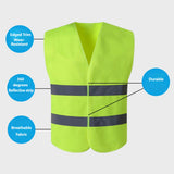 2PCS Reflective Safety Vest Lightweight High Visibility Work Vest