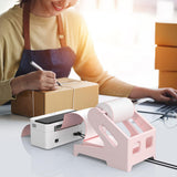 Pink Label Paper Holder Organizer Stand for Desk and Shelf Storage