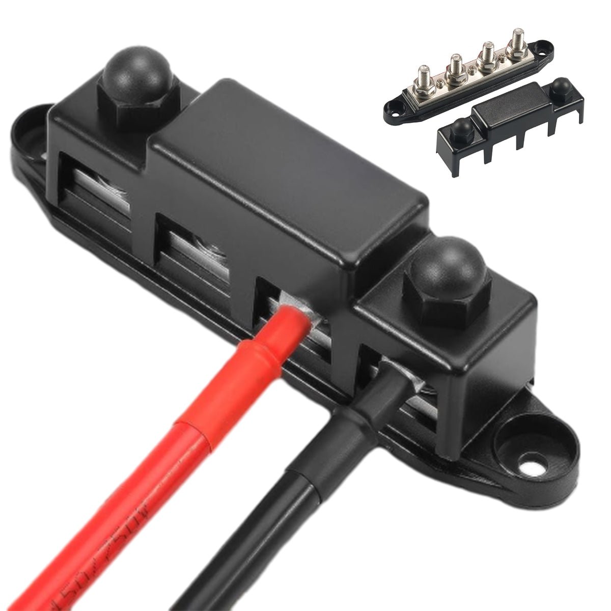 12V M8/M10 Distribution Block Covered Busbar Terminal for Electrical Systems