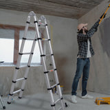 Retractable Aluminium Alloy Ladder 320/380cm Anti-Slip Pedals Stable Design