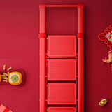 5 Step Folding Carbon Steel Ladder for Home Kitchen Garage