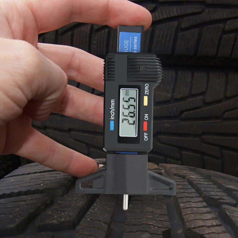 Car Digital Depth Gauge Tyre Tread Brake Pad Caliper LCD