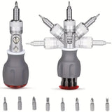 8-in-1 Multi-Angle Ratchet Screwdriver with CR-V Steel Bits