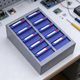 10 Drawer Parts Storage Cabinet Metal Frame Organizer 32x22x28cm