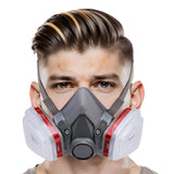 7PCS Respirator Mask Set Dual Filter Dust Protection Spray Paint