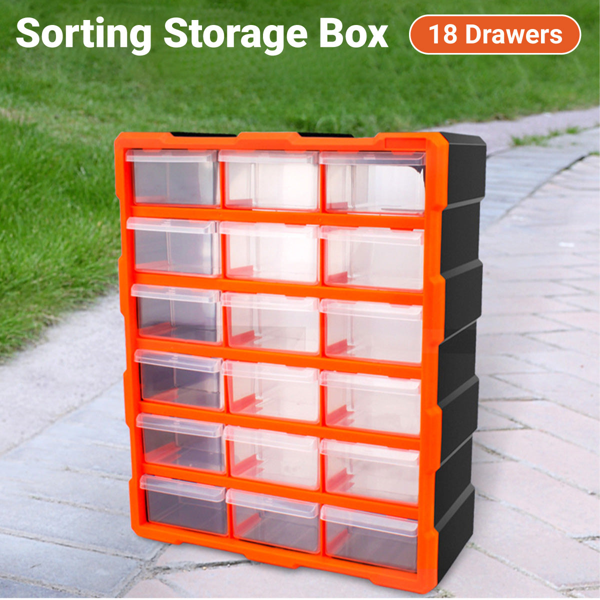 Tool Storage Bin Parts Organizer Drawer Cabinet with Dividers