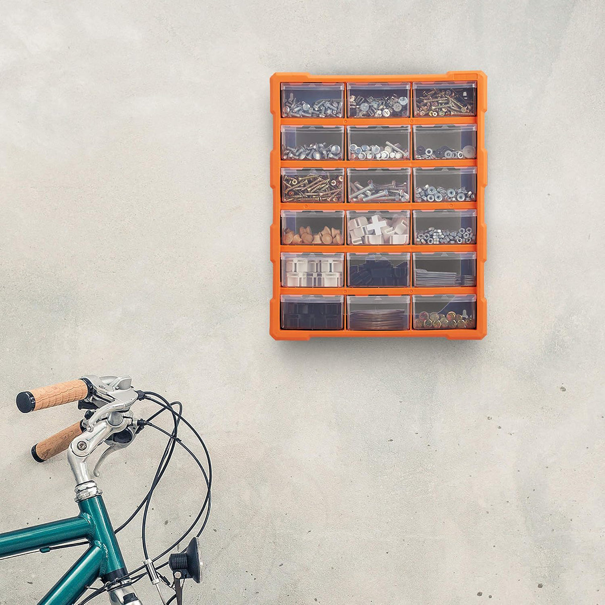 Tool Storage Bin Parts Organizer Drawer Cabinet with Dividers