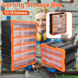 Tool Storage Bin Parts Organizer Drawer Cabinet with Dividers