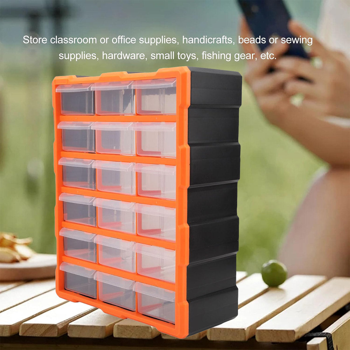 Tool Storage Bin Parts Organizer Drawer Cabinet with Dividers
