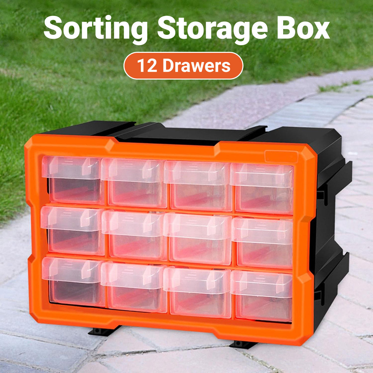 Tool Storage Bin Parts Organizer Drawer Cabinet with Dividers
