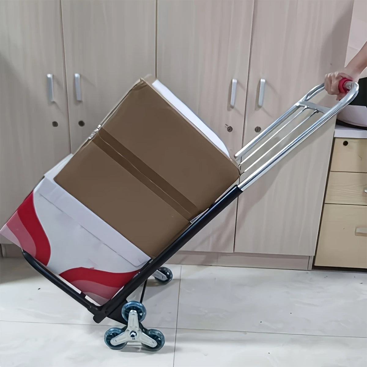 Portable Folding Hand Truck Lightweight Transport Trolley for Warehouse Use