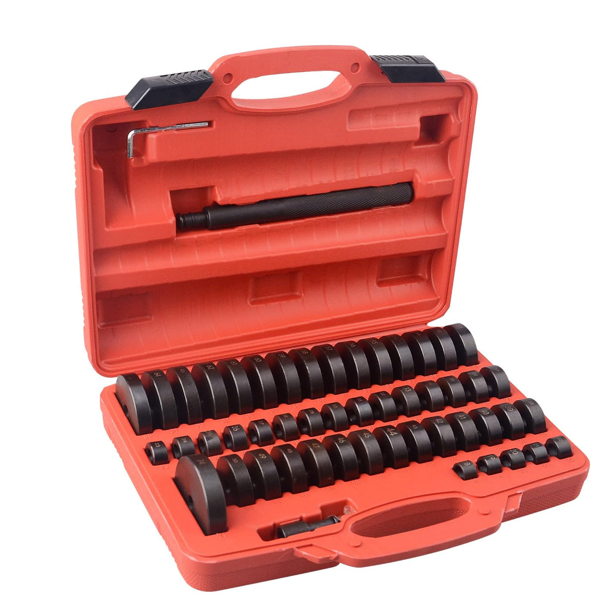 52-Piece Wheel Bearing Installation Tool Set for Automotive Hub Service