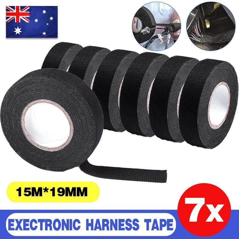 7 Roll Electrical Harness Tape Wire Loom Cloth Noise Damping Adhesive Tape