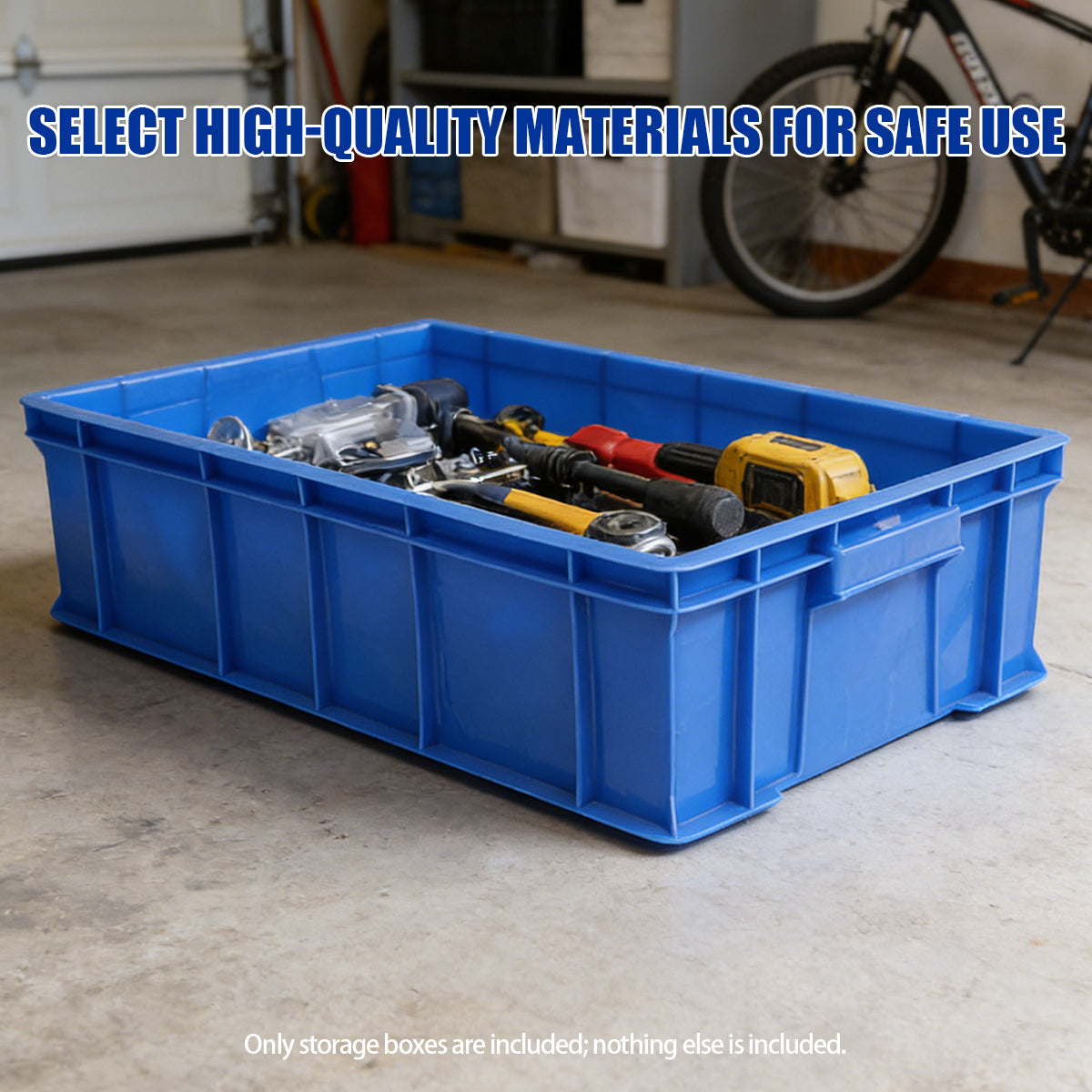 Rectangular Thickened Plastic Storage Box Durable for Warehouse Use
